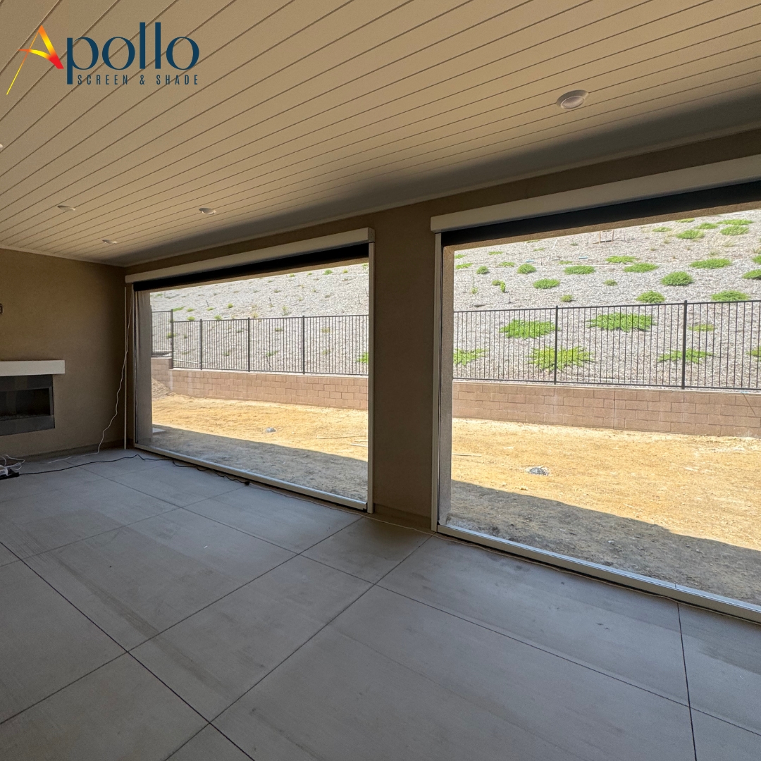 Motorized Insect Protection Screen Inside View.